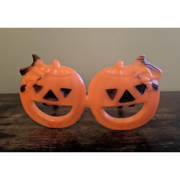 Vintage | Holiday | Vintage Halloween Pumpkin Glasses Jack O Lantern ...